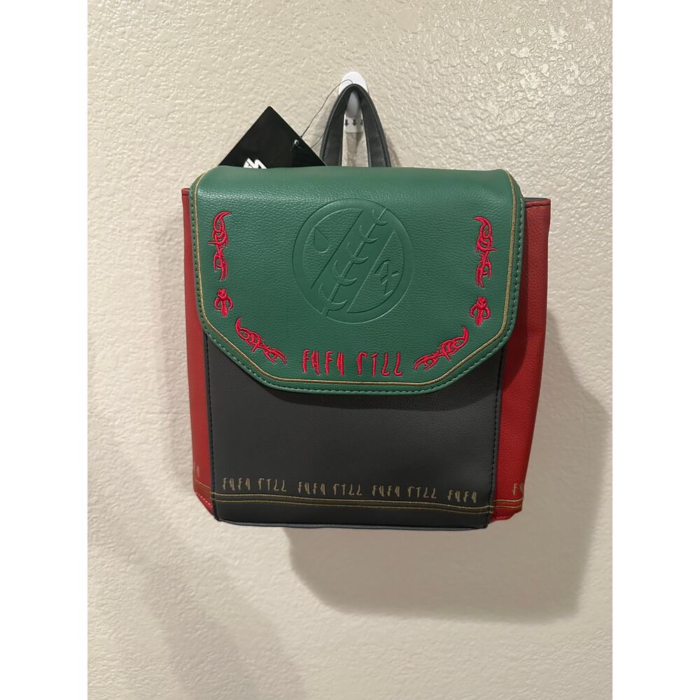 NWT Disney Danielle Nicole Star Wars Boba Fett Embroidered Wallet AND Backpack